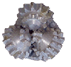 3" TriCone drill bit
